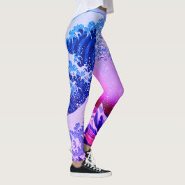 Japan - Japanse kunst (Great Wave of Kanagawa) Leggings