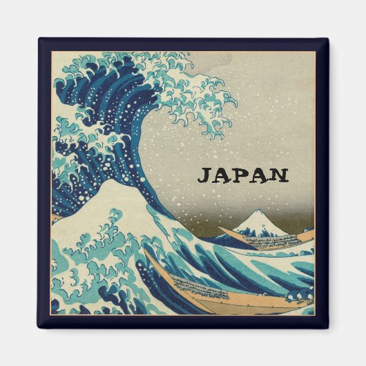 Japan & Japanse kunst / Grote Golf van Kanagawa Magneet (Voorkant)