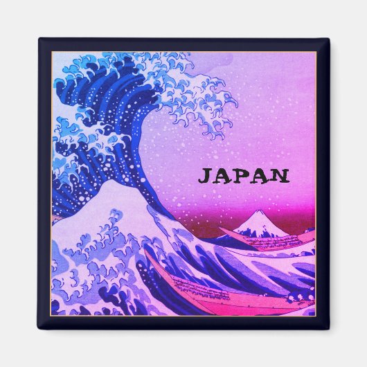 Japan & Japanse kunst / Grote Golf van Kanagawa Magneet (Voorkant)