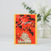 Japan Japanse pagode reisposter Briefkaart (Staand voorkant)