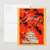 Japan Japanse pagode reisposter Briefkaart (Voorkant / Achterkant)
