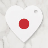 Japan | Japanse vlag hart Bedankjes Labels (Achterkant)