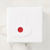 Japan | Japanse vlag hart Bedankjes Labels (In situ)