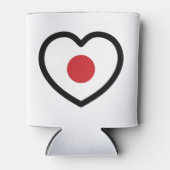 Japan | Japanse vlag hart Blikjeskoeler (Voorkant)