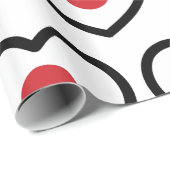 Japan | Japanse vlag hart Cadeaupapier (Rol Hoek)