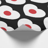 Japan | Japanse vlag hart Cadeaupapier (Hoek)