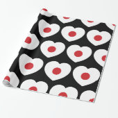 Japan | Japanse vlag hart Cadeaupapier (Uitgerold)