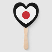 Japan | Japanse vlag hart Handwaaier (Achterkant)