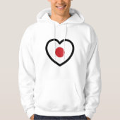 Japan | Japanse vlag hart Hoodie (Voorkant)