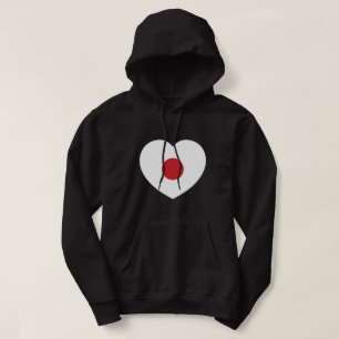 Japan Japanse vlag hart Hoodie