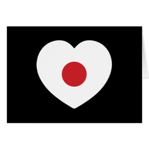 Japan Japanse vlag Hart Kaarten