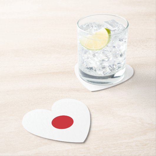 Japan | Japanse vlag hart Kartonnen Onderzetters (Insitu)