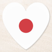 Japan | Japanse vlag hart Kartonnen Onderzetters (Voorkant)
