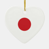 Japan | Japanse vlag hart Keramisch Ornament (Voorkant)