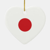 Japan | Japanse vlag hart Keramisch Ornament (Achterkant)