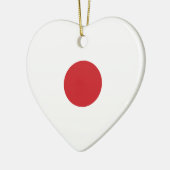 Japan | Japanse vlag hart Keramisch Ornament (Links)