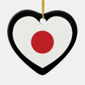 Japan | Japanse vlag hart Keramisch Ornament (Voorkant)