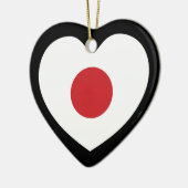 Japan | Japanse vlag hart Keramisch Ornament (Links)