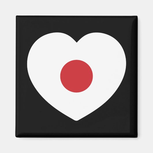 Japan | Japanse vlag hart Magneet (Voorkant)