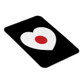 Japan | Japanse vlag hart Magneet (Rechterzijde)
