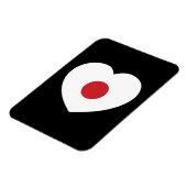 Japan | Japanse vlag hart Magneet (Linkerzijde)
