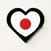 Japan | Japanse vlag hart Notitieboek (Achterkant)