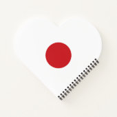 Japan | Japanse vlag hart Notitieboek (Achterkant)