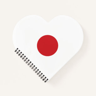 Japan   Japanse vlag hart Notitieboek