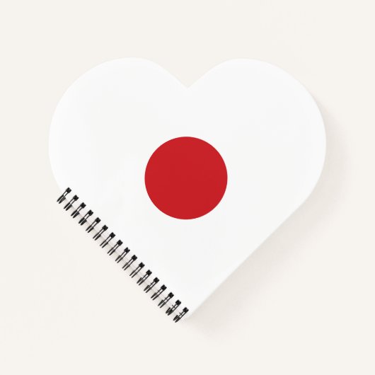 Japan | Japanse vlag hart Notitieboek (Voorkant)