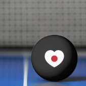 Japan | Japanse vlag hart Pingpongbal (Net)