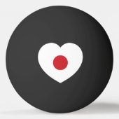 Japan | Japanse vlag hart Pingpongbal (Achterkant)