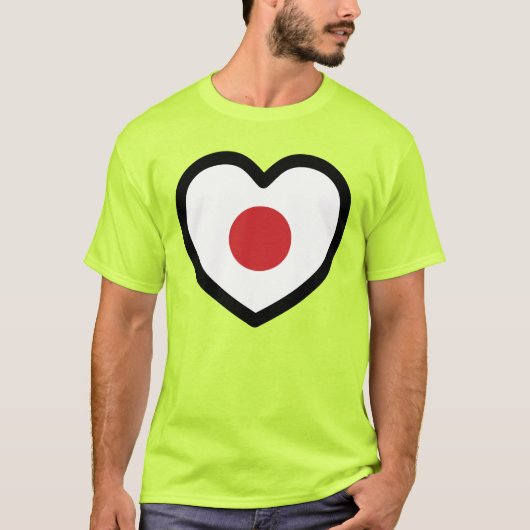 Japan | Japanse vlag hart T-shirt (Voorkant)