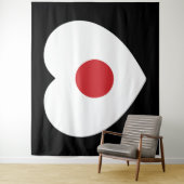Japan | Japanse vlag hart Wandkleed (In situ)