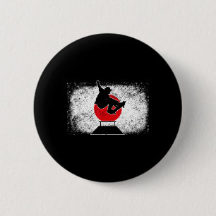 Japan Japanse Vlag Skateboarden Skateboard Ronde Button 5,7 Cm