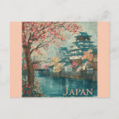 Japan Japenese Temple Cherry Blossom Travel Briefkaart (Voorkant)