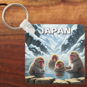Japan Jigokudani Monkey Park Sneeuwapen Sleutelhanger (Voorkant)