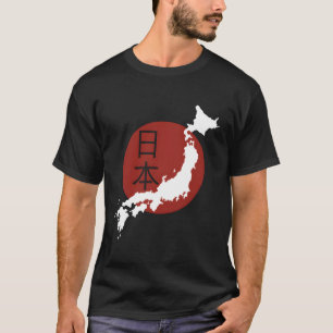 Japan kaart Japan en de Japanse cultuurliefhebber T-shirt