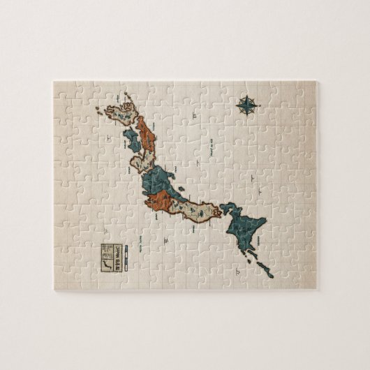 Japan -  kaart legpuzzel (Horizontaal)