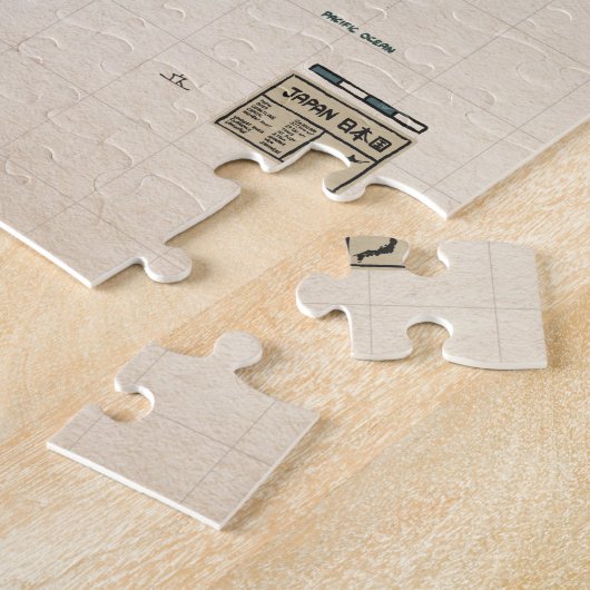 Japan -  kaart legpuzzel (Zijkant)