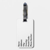 Japan kaart met rode zon decoratie bagagelabel (Achterkant verticaal)