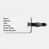 Japan kaart met rode zon decoratie bagagelabel (Achterkant horizontaal)