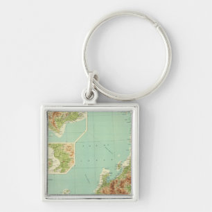 Japan-kaart met scheepvaartroutes sleutelhanger