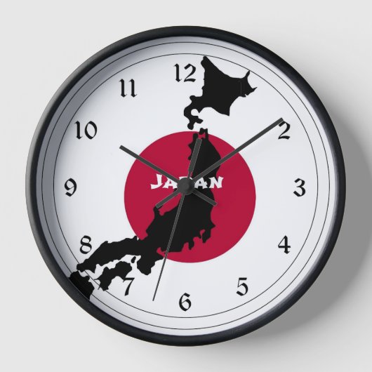 Japan, kaart-silhouet en vlag (Voorkant)