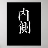 Japan KANJI Caliphraphy Japan Symbol Inside Poster (Voorkant)