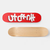 Japan Kanji Kimochi Pattern Red Skateboard (Horizontaal)