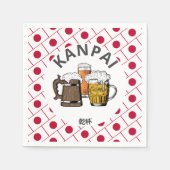 JAPAN Kanpai 乾杯 Groot Japans Bierpapier Servet (Voorkant)