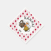 JAPAN Kanpai 乾杯 Groot Japans Bierpapier Servet (Hoek)