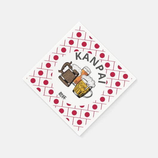JAPAN Kanpai 乾杯 Groot Japans Bierpapier Servet (Hoek)