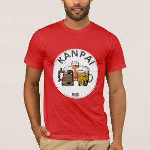 JAPAN Kanpai 乾 杯 grote Japanse bier T-shirt