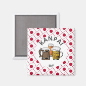 JAPAN Kanpai 乾 杯 grote Japanse bierbrouwerij Magneet (Voorkant / Achterkant)